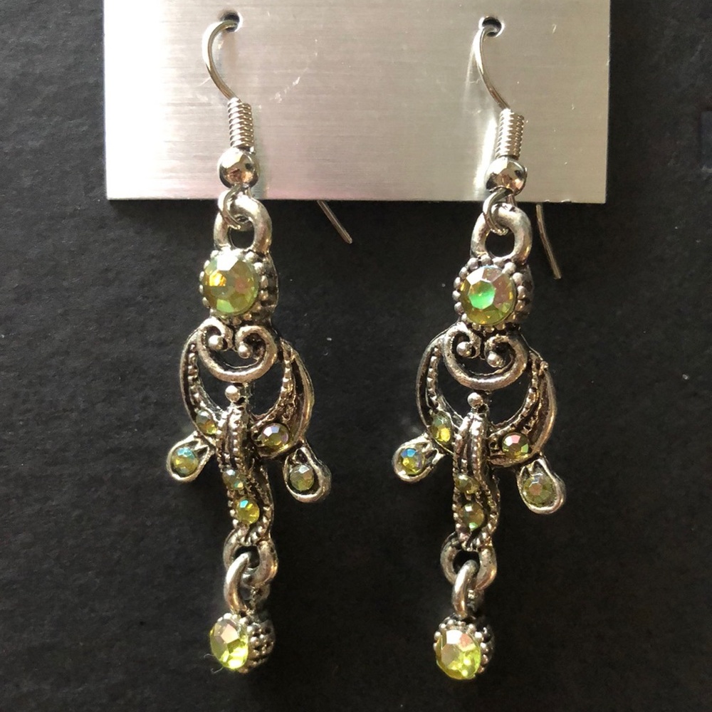 Brand new Green and silver earrings